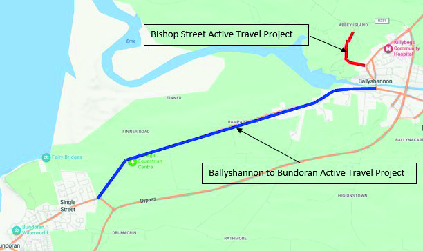 Map of the proposed Projects